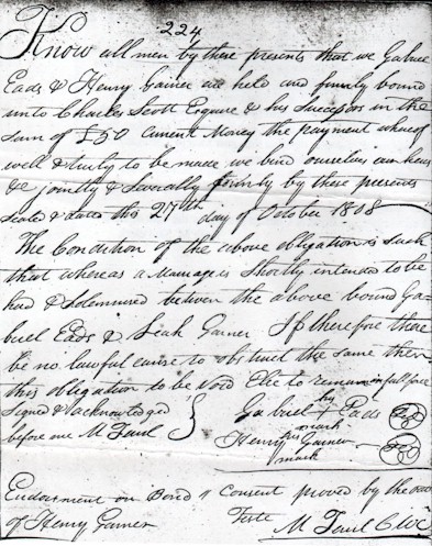 Gabriel Eades Marriage Certificate
