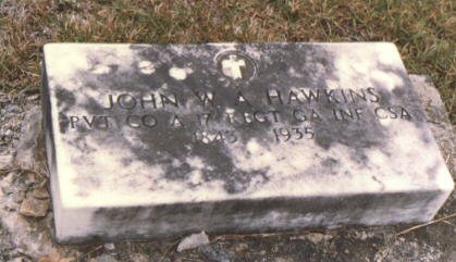 John W A Hawkins Headstone